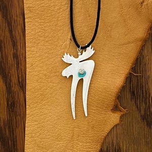 Elk Antler Necklace, Turquoise, Antler  Necklace, Pendant, Western, Southwestern