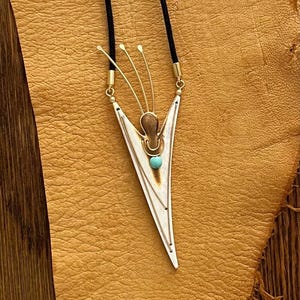 Antler Jewelry, Antler Necklace, &quot;Wide Awake&quot;, Pendant, Deer Antler, Deer, Antler, Turquoise