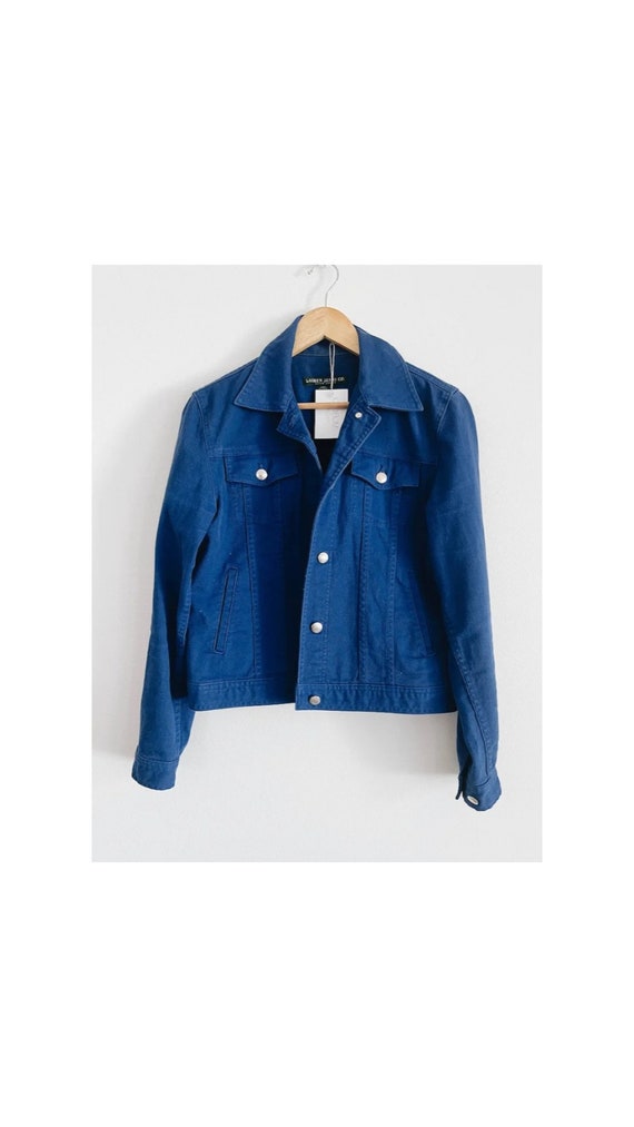 Cobalt blue top denim jacket