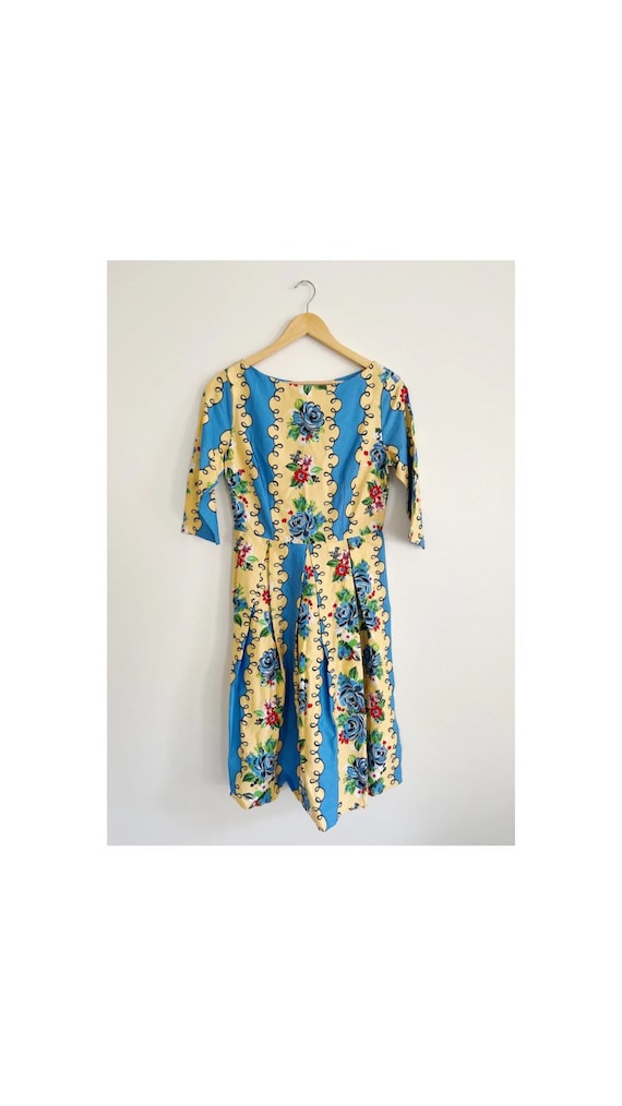 Vintage Antique 1960's Colorful Floral Dress