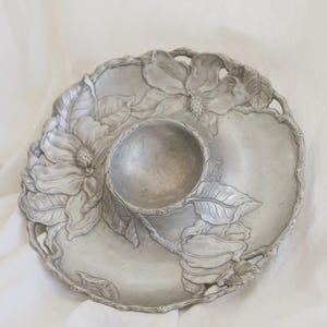 Collectible Vintage Arthur Court Magnolia Chip and Dip Serving Platter