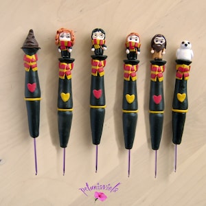 Owl and Hat Crochet Hook-Ergonomic Hook- Custom Crochet hook