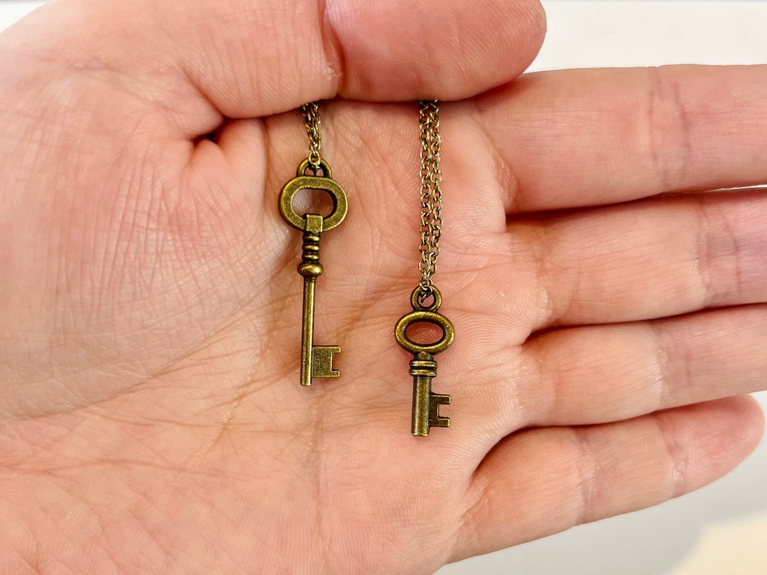 Bronze Key Necklaces Etsy