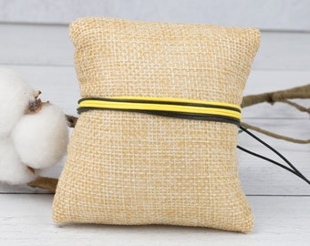 Black & Yellow Cord Bracelet, Waterproof, Adjustable Friendship Bracelet