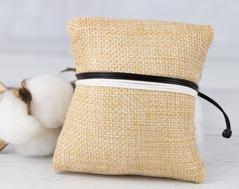 Minimalist Black and White Waxed Cord Bracelet, Waterproof, Adjustable