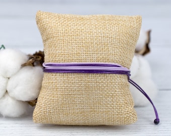 Purple Waxed Cord Bracelet, Adjustable Friendship Jewelry