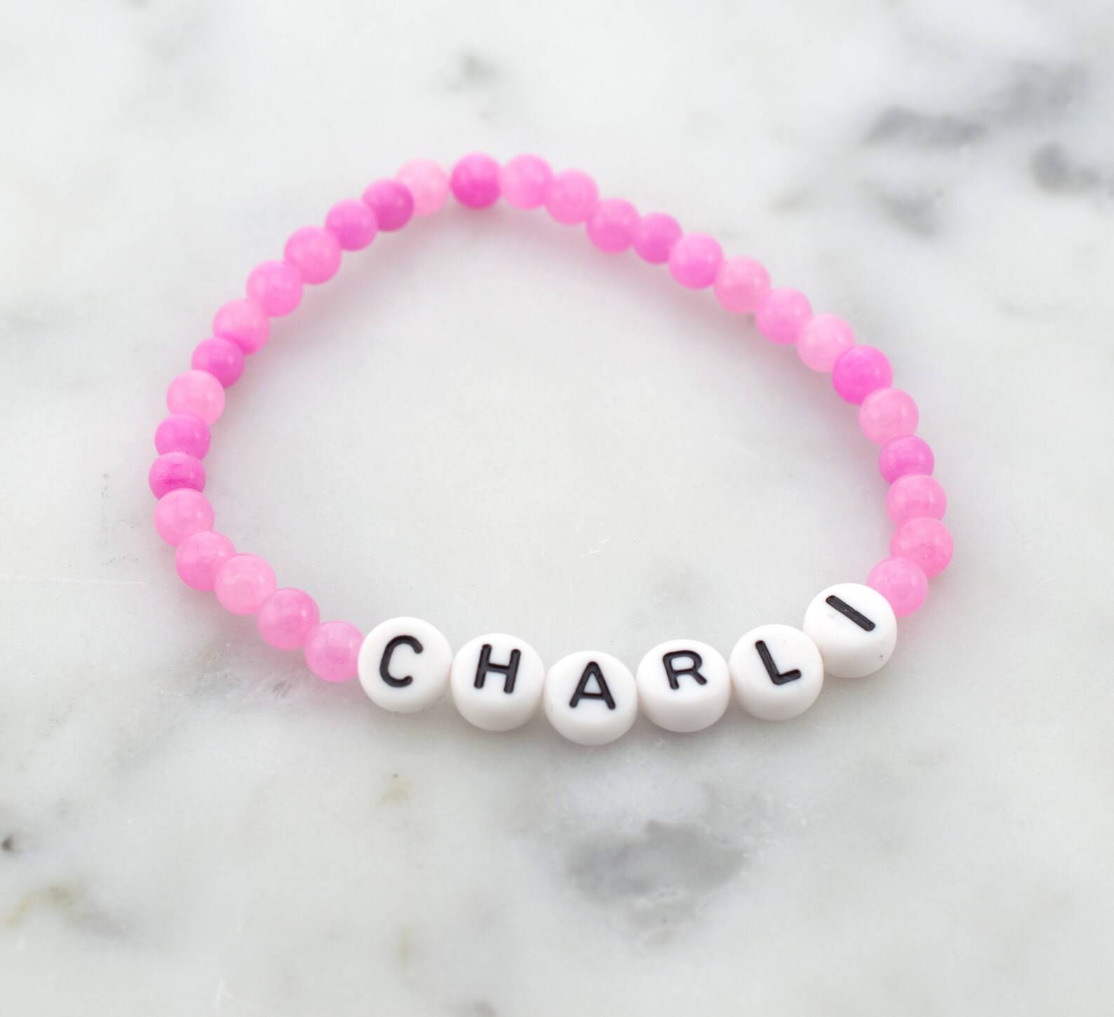 Children's Name Alphabet Bead Bracelet Gift for Mom Etsy