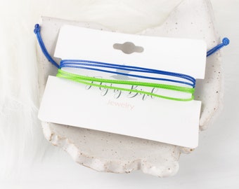 Waterproof Waxed Cord Bracelet | Adjustable Friendship Jewelry