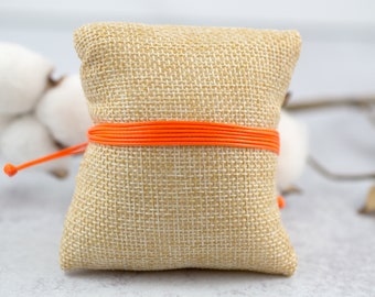 Orange Leukemia Awareness Bracelet: Waterproof Waxed Cord, Adjustable