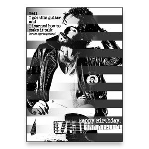 Carte d'anniversaire Bruce Springsteen. Personnalisez-le ! Choix de tailles.