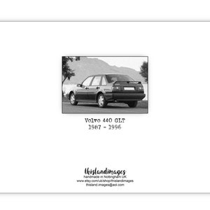 Volvo Birthday card. Volvo 440 GLT. Classic car. Personalise it Choice of sizes image 2