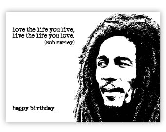 Bob Marley Card Etsy