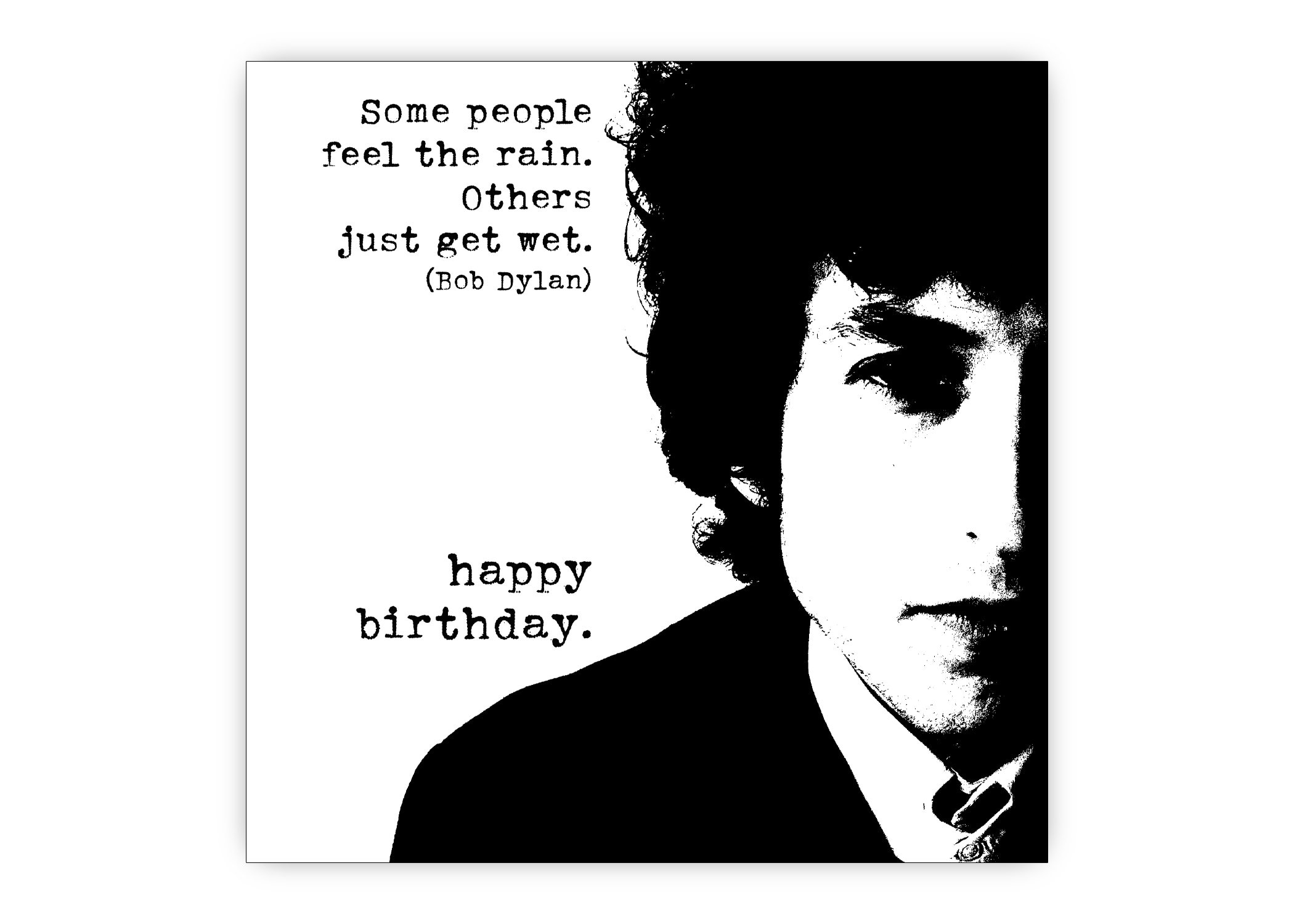 Bob Dylan Birthday Card. Personalise It Choice of Sizes - Etsy