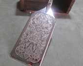 Rogers Silver Plate KING 39 S PATTERN Cake Server 1950 39 s Etched Serving Piece
