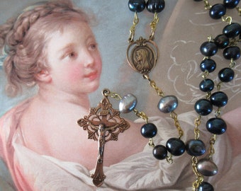 Baroque Pearl Rosary, Sorrowful Mysteries Prayer
