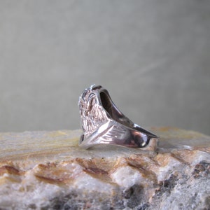 Bespoke Sterling Silver Ring Sculpted Horse Profile with Bridle and Mane Size 6 Equestrian Jewelry image 7