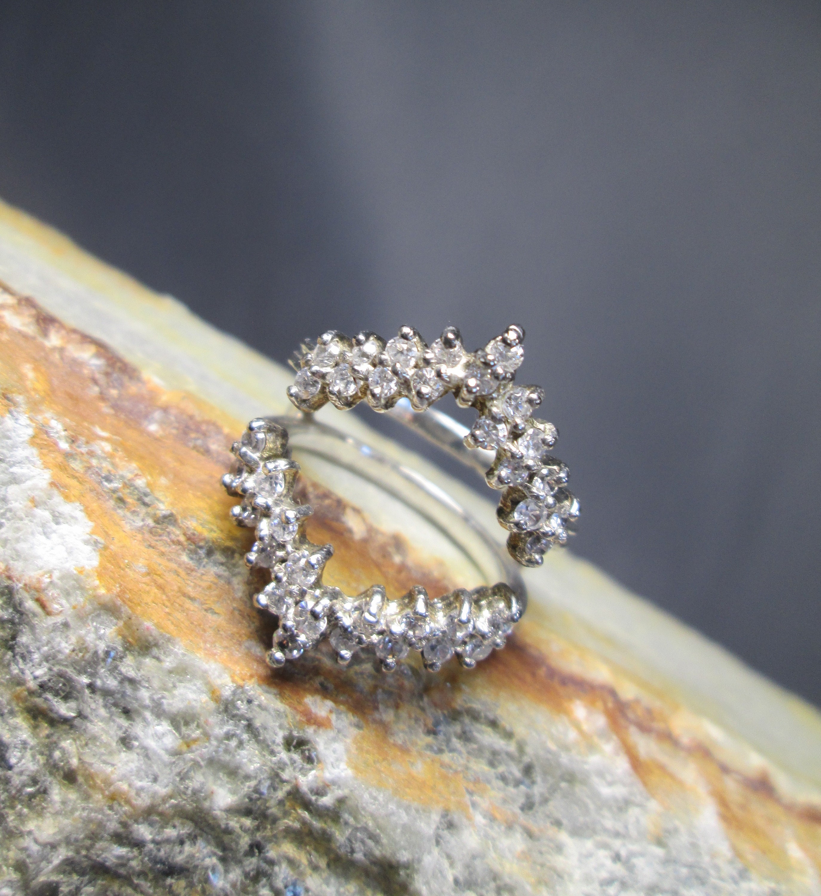 Sterling Silver CZ Ring Guard Sparkling Accent Ring Wrap Etsy