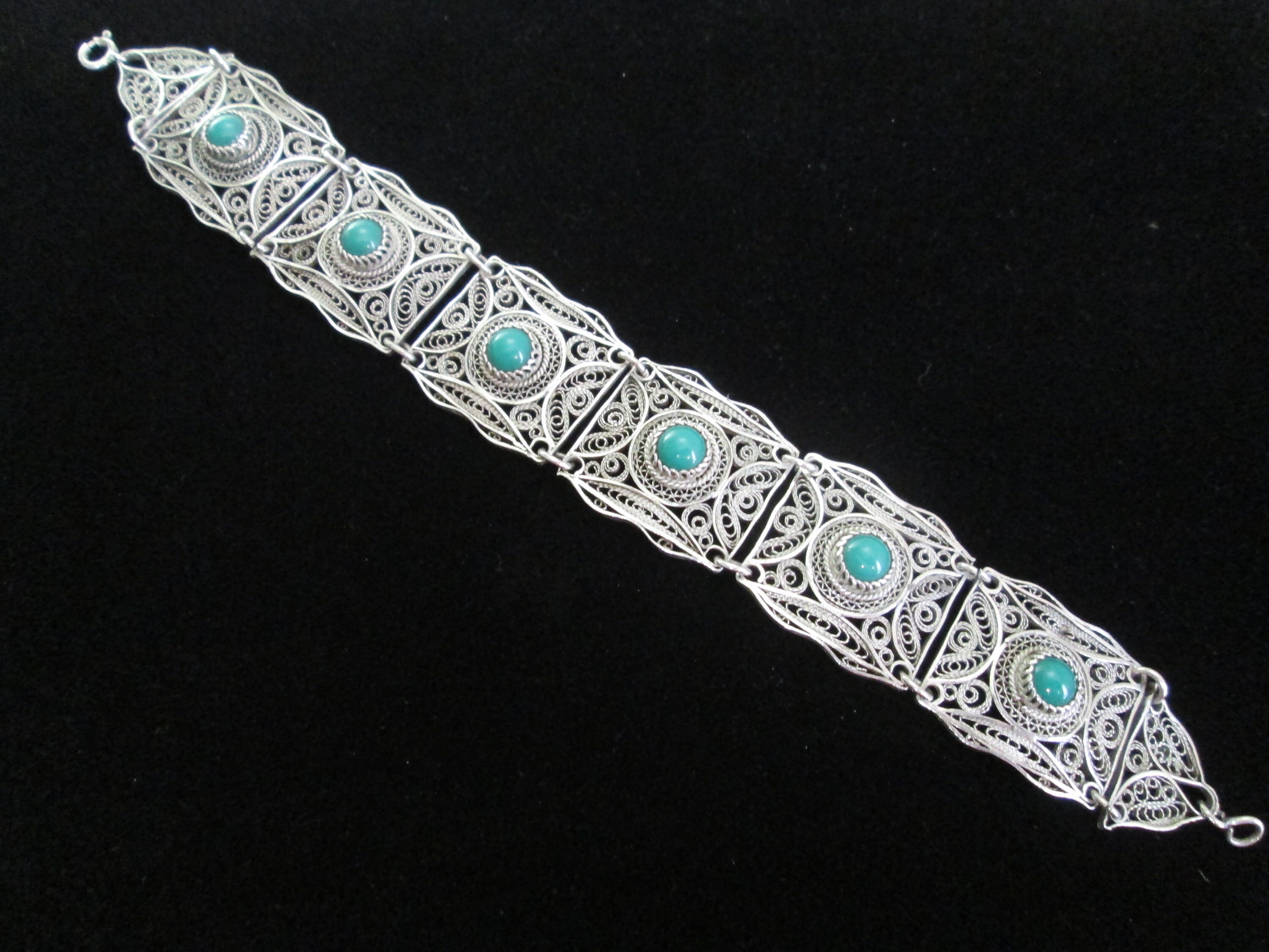 Sterling Silver Cuff Bracelet Green Turquoise with Persian Etsy