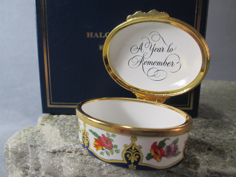 Halcyon Days Enamel Box 1996 A Year to Remember - Etsy