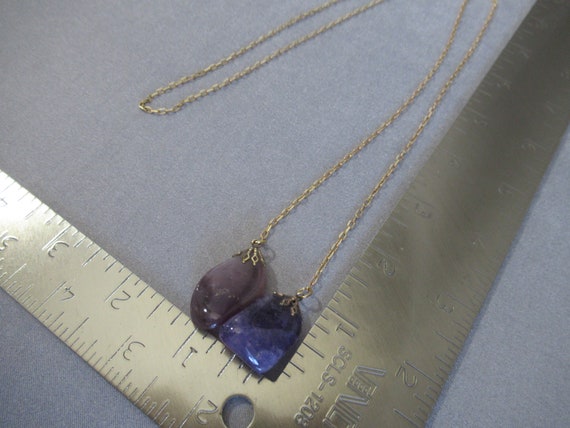 Natural Amethyst Lariat Necklace, Lavender Violet… - image 7