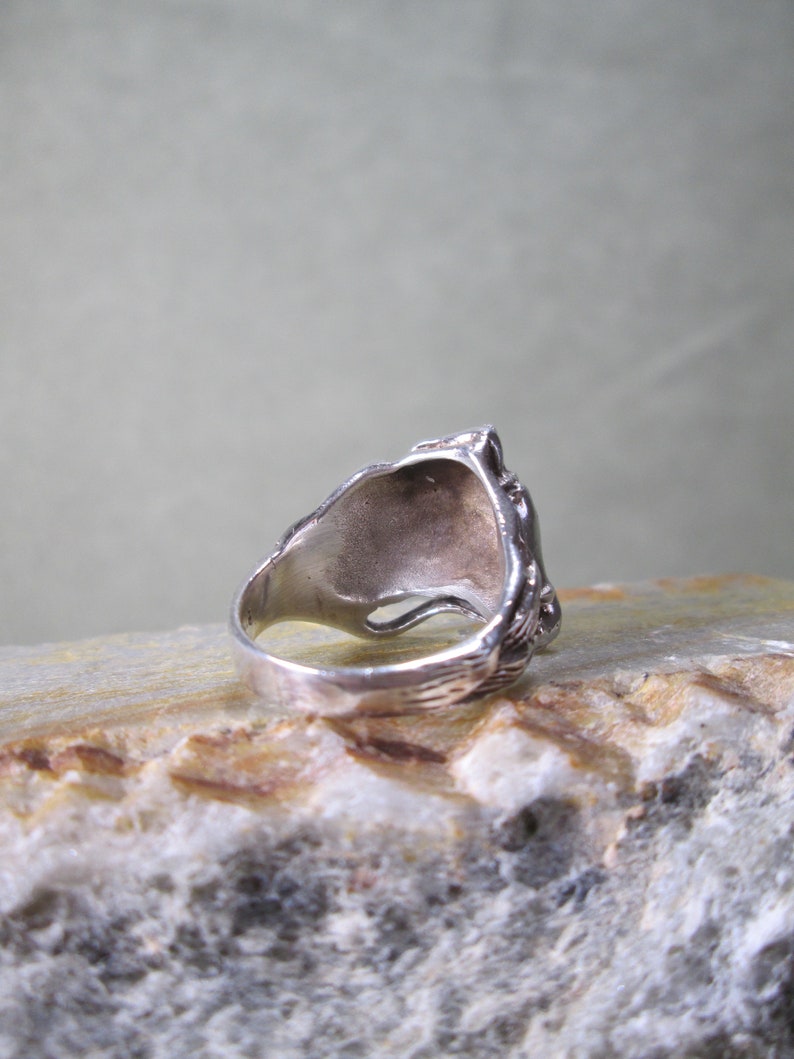 Bespoke Sterling Silver Ring Sculpted Horse Profile with Bridle and Mane Size 6 Equestrian Jewelry image 6