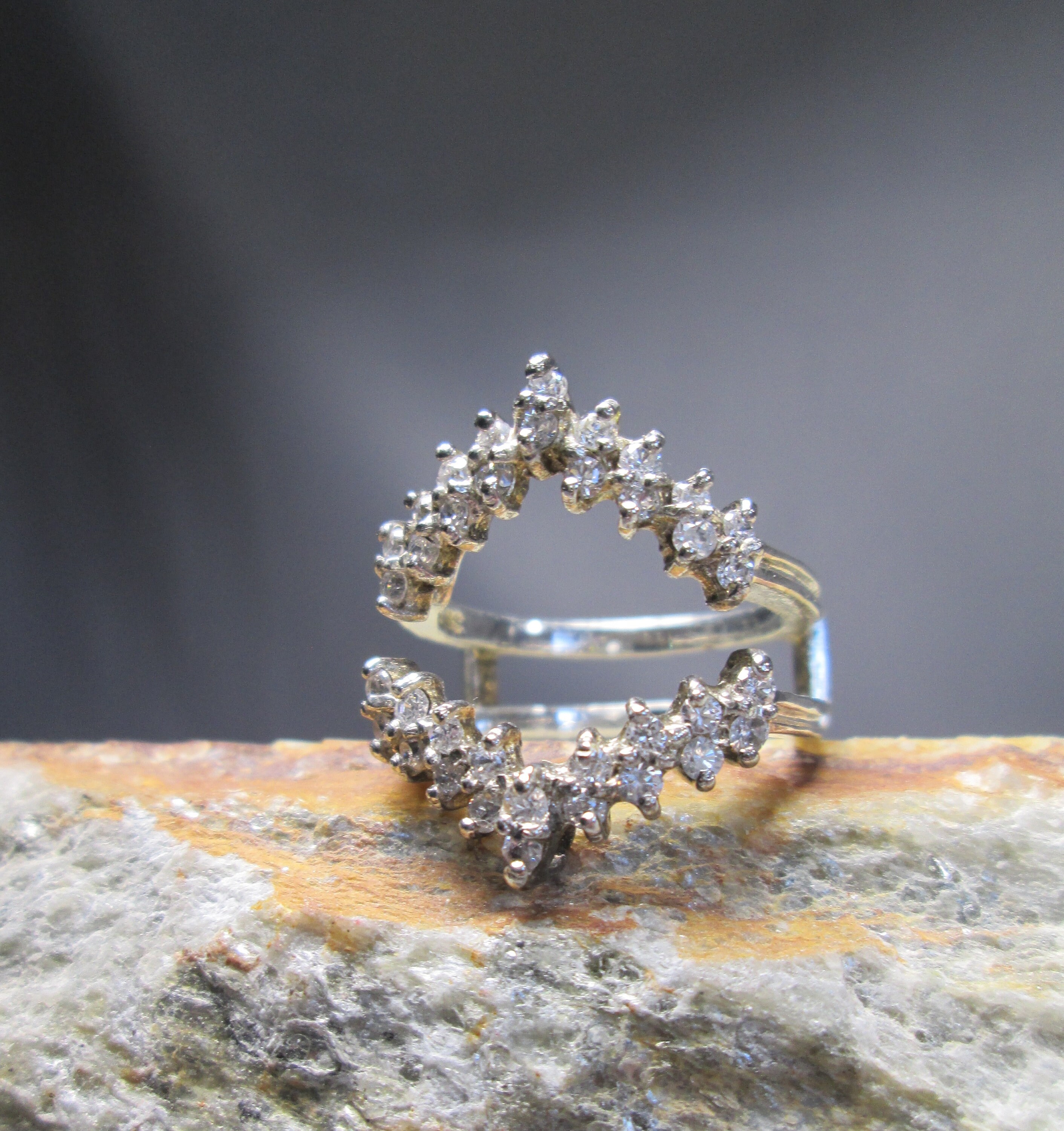 Sterling Silver CZ Ring Guard Sparkling Accent Ring Wrap Etsy