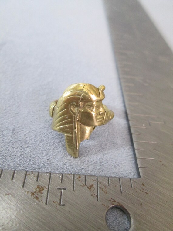 Bronze Pharaoh Ring, Artisan Cast Egyptian Arts a… - image 8