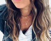 Dainty Cross Religious Necklace with Design Chain