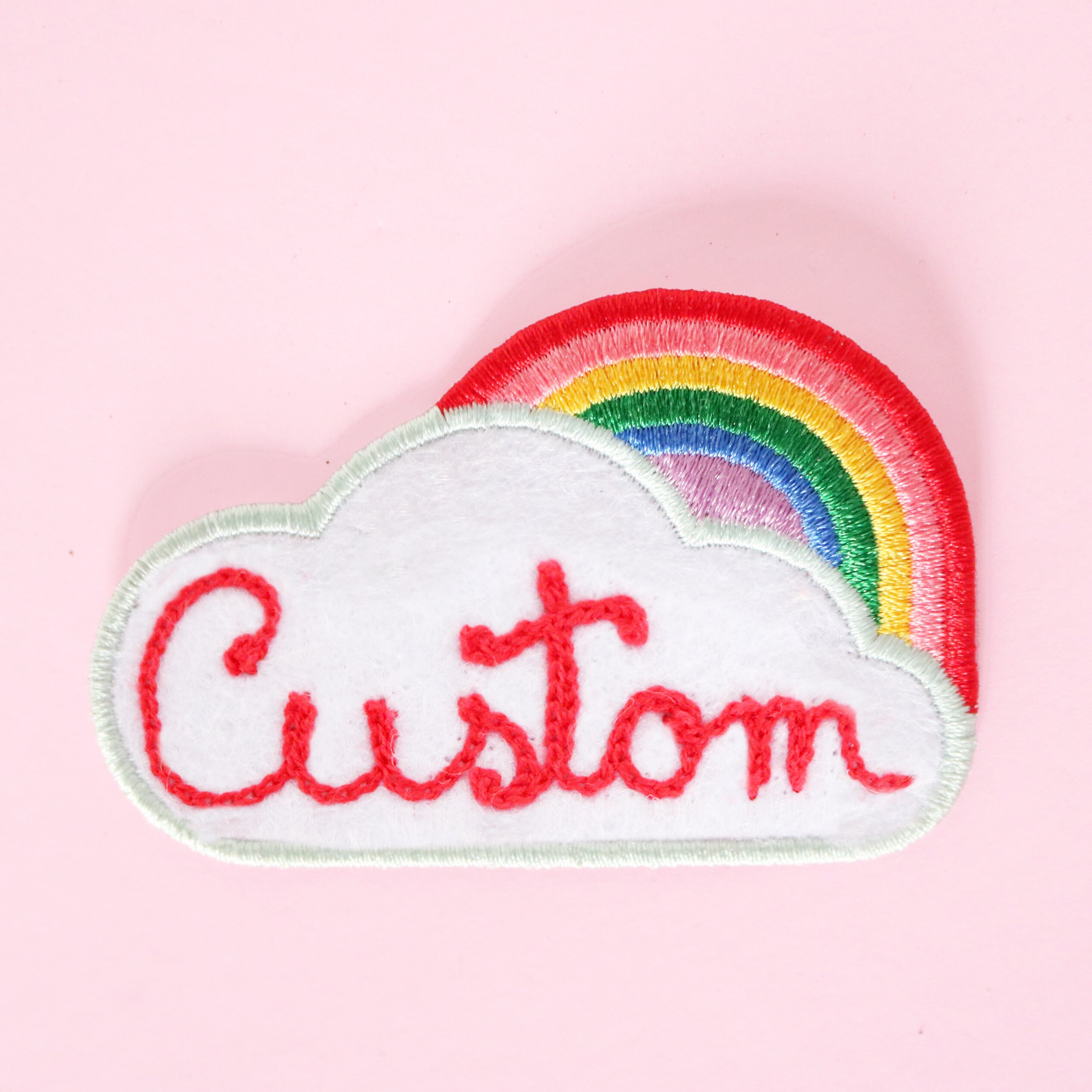 Custom Rainbow Patch / Embroidered Felt Patch / Custom Patch / Etsy