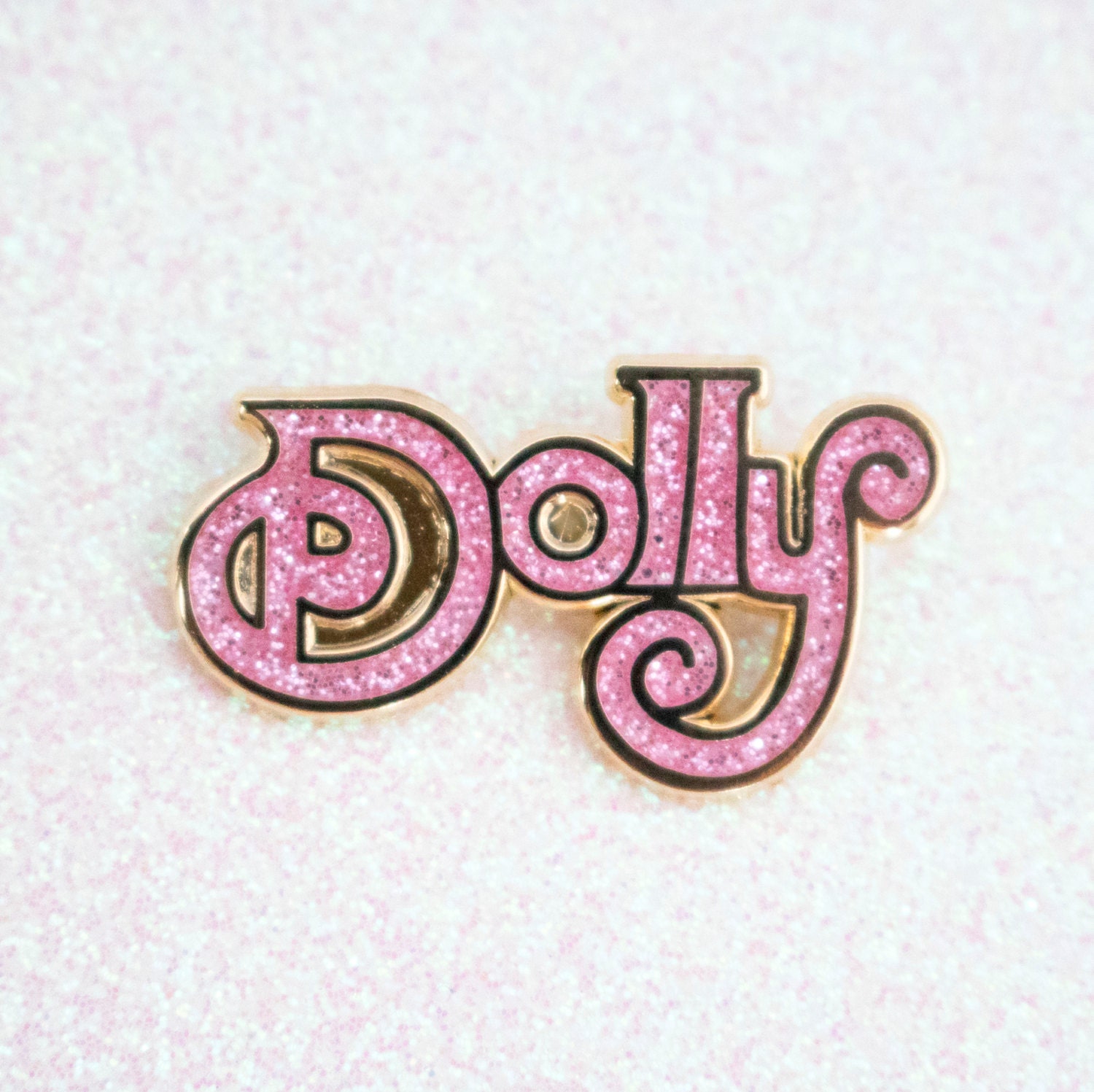 Dolly Enamel Pin / Pink Sparkly Pin / Dolly Parton Pin / Etsy