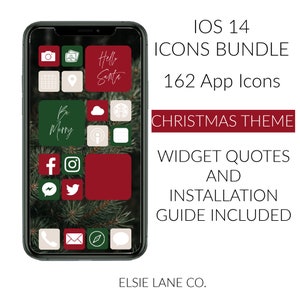App Icons IOS 14 // Christmas Theme Icons // 164 Icons // Widgets