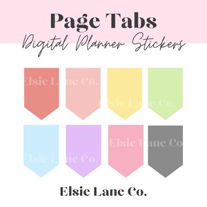 Page Tabs Digital Stickers // Digital Planner // Goodnotes Stickers // Planner Stickers