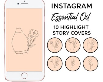 10 Essential Oil Doodle Instagram Highlight Covers, Highlight Icons, Instagram Story, Highlight Icon Covers, IG Story  | Elsie Lane Co.