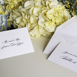 Solar White - Printed Personalized Escort Cards and Envelopes