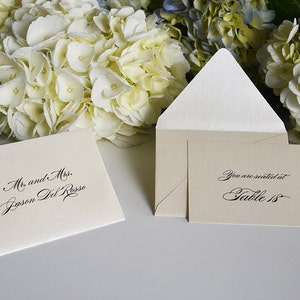 Opal Metallic - Printed Personalized Escort Cards and Envelopes