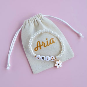 Personalised Flower Girl bracelet. image 8