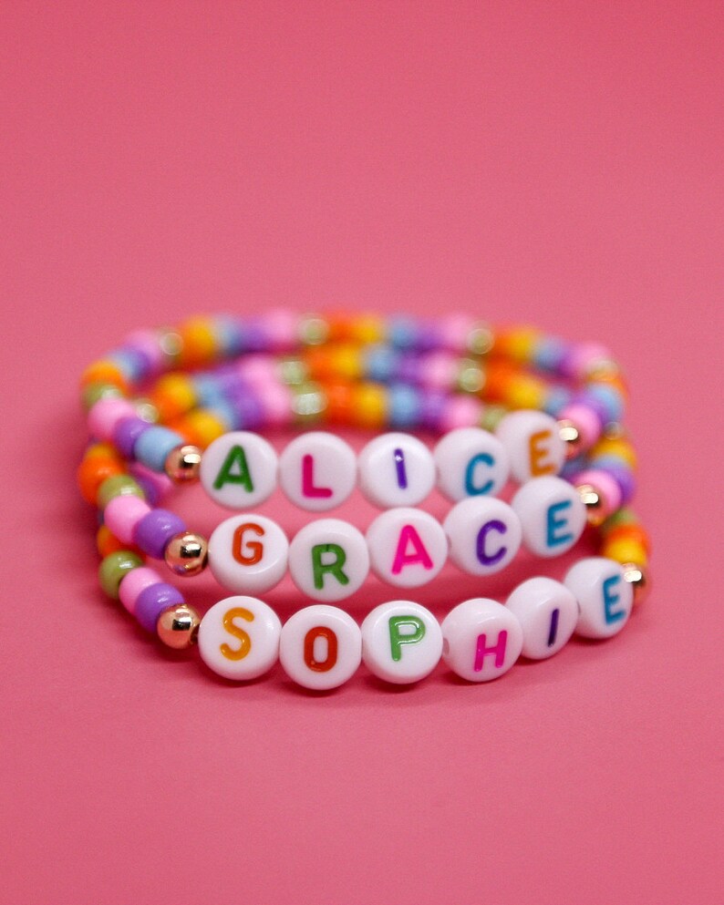 Multicolour personalised name bracelet. zdjęcie 4