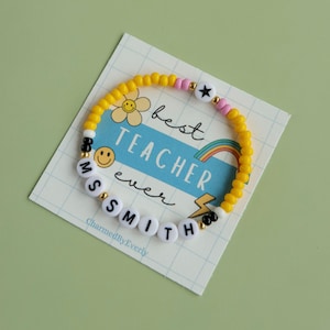 Pulsera personalizada para profesor. Regalo para profesor.