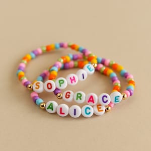 Multicolour personalised name bracelet. zdjęcie 1