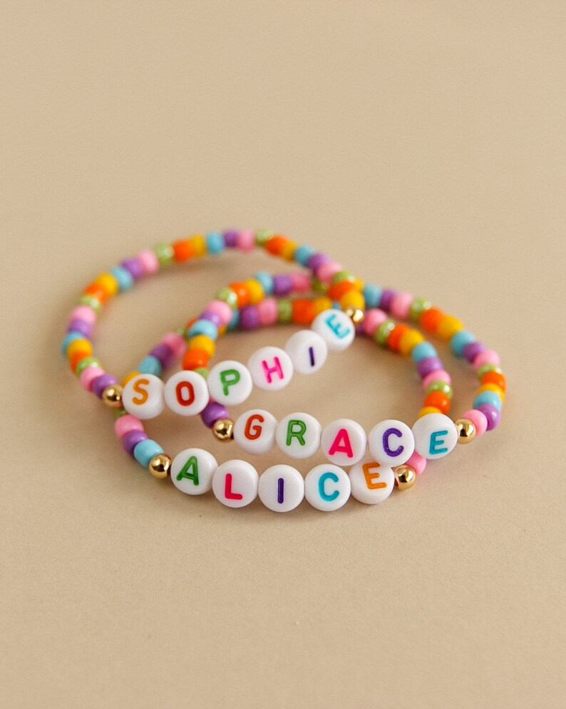 Multicolour personalised name bracelet. zdjęcie 1