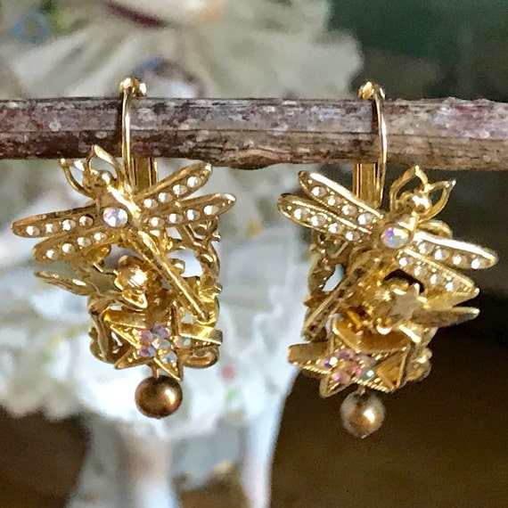 Kirks Folly Dragonfly Fairy Star Earrings