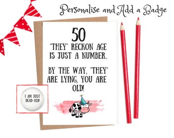funny 50th card etsy