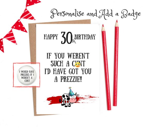 Lustige Karte Zum 30 Geburtstag etsy bild