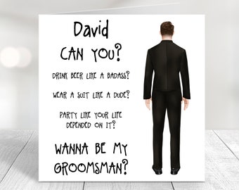 Funny Groomsmen Information Card, Groomsmen Proposal Card, Printable ...