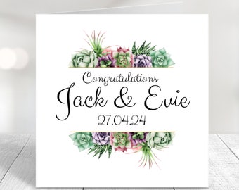 Personalised Wedding Card, On Your Wedding Day, Just Married Card, Congratulations Wedding Card, Card for Wedding Day, On Your Wedding Day