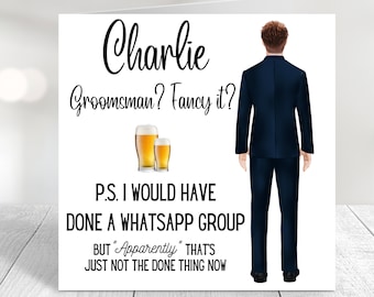 Will You Be My Groomsman card, Groomsman Proposal Card, Groomsmen Proposal Card, Ask Groomsman Proposal Bags, Asking Groomsmen Ask Groomsmen