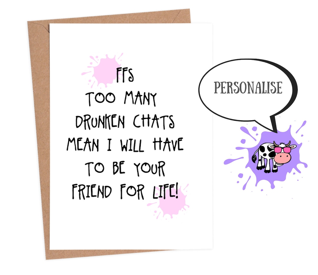 Best Friend Funny Birthday Card Funny Card for Best Friend Etsy