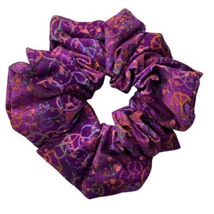 Purple Scrunchie, Boho Scrunchies, Festival Hair Accessories, Hippy Gifts for Women, Tie Dye Scrunchie, Jumbo Scrunchies, Xl Scrunchies