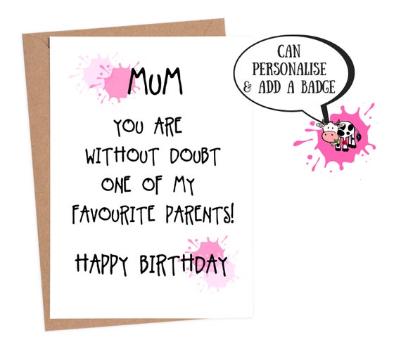 Funny Birthday Card Mum Birthday Card Funny Mom Birthday | Etsy