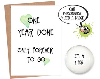 First wedding anniversary card 1st anniversary card 1 year anniversary card, funny anniversary card wife, funny anniversary card for husband